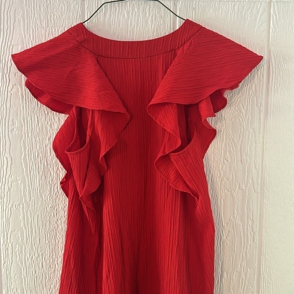 Red flutter sleeve dress size medium - Picture 8 of 8